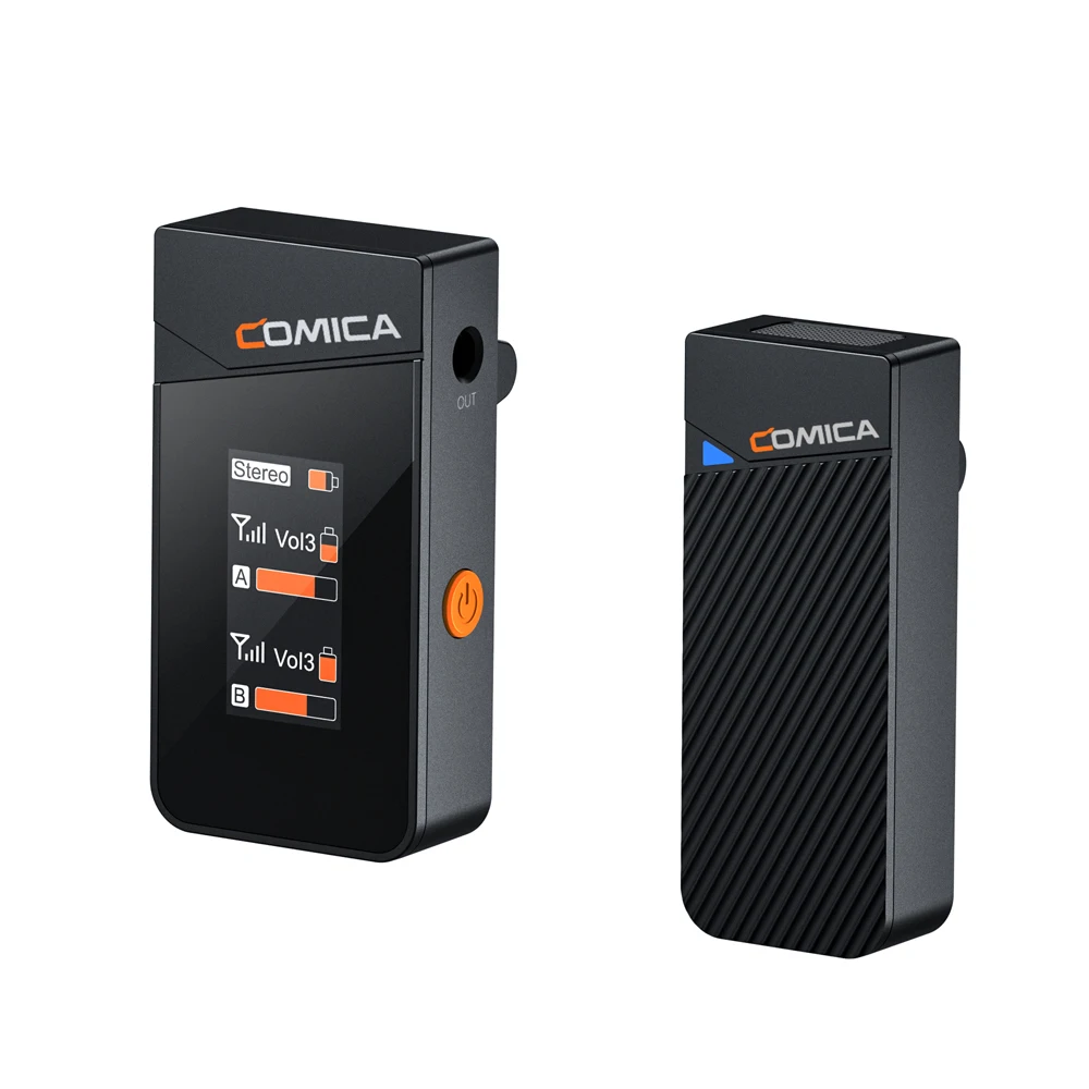 

COMICA 2.4G Dual-channel Mini Wireless Microphone,Built-in DSP ChipSupport One-key Noise Reduction for Camera.Phone and Computer