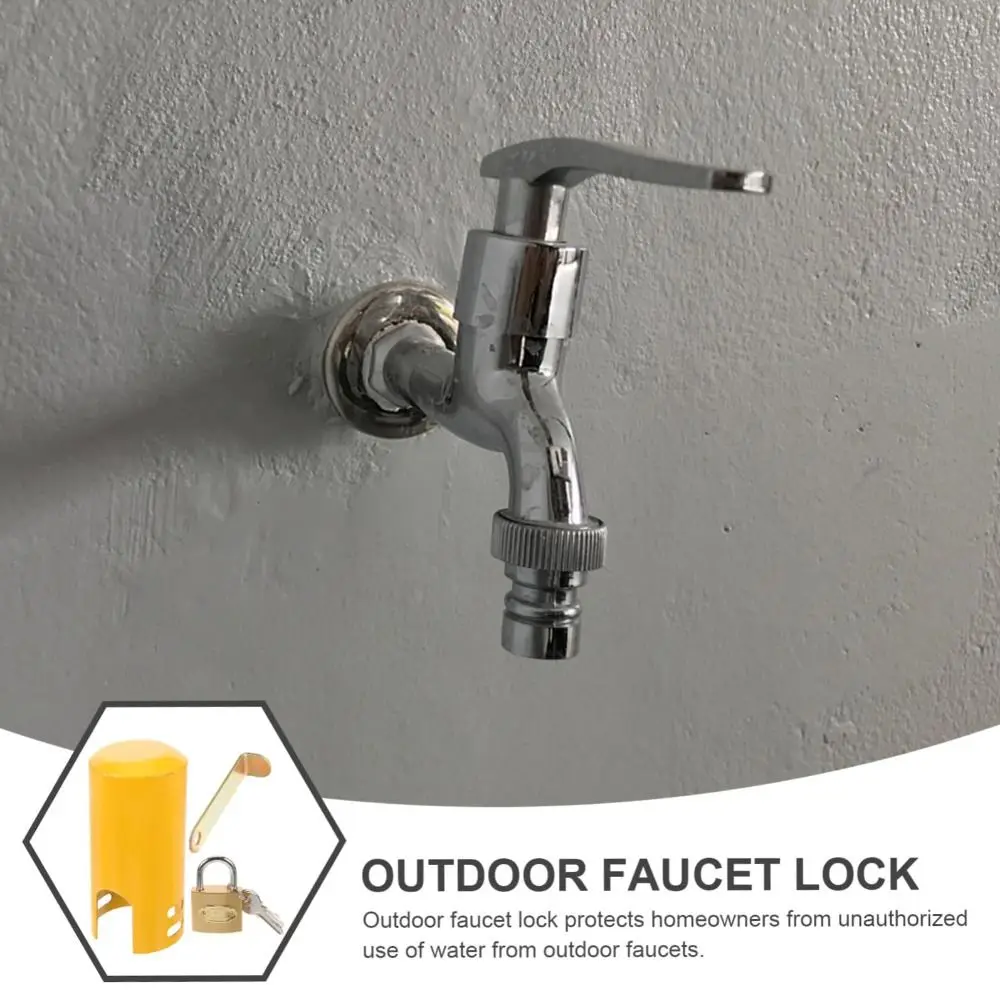 Heavy Duty Outdoor Faucet Cover Theft Protection Easy Installation Water Spigot Cover Metal Practical Design