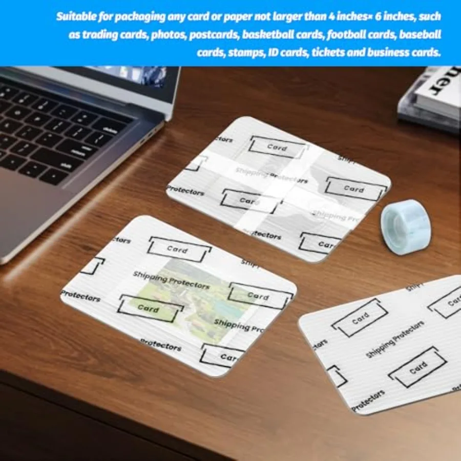 150 حزمة من بطاقات التداول الشحن Protecto4 ''x 6'' البلاستيكية الرياضية البطاقات البريدية حماية مع ملصق الختم سفينة تجارة البلاستيك الصلب