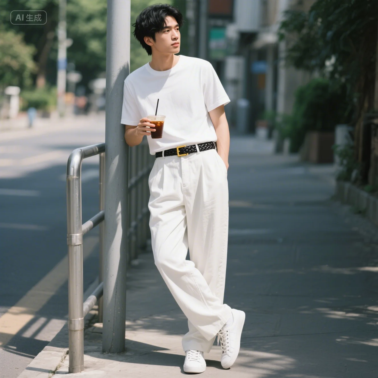

Men's linen pants, double pleated front pocket, straight tube, solid color, comfortable, breathable, casual, holiday fashion