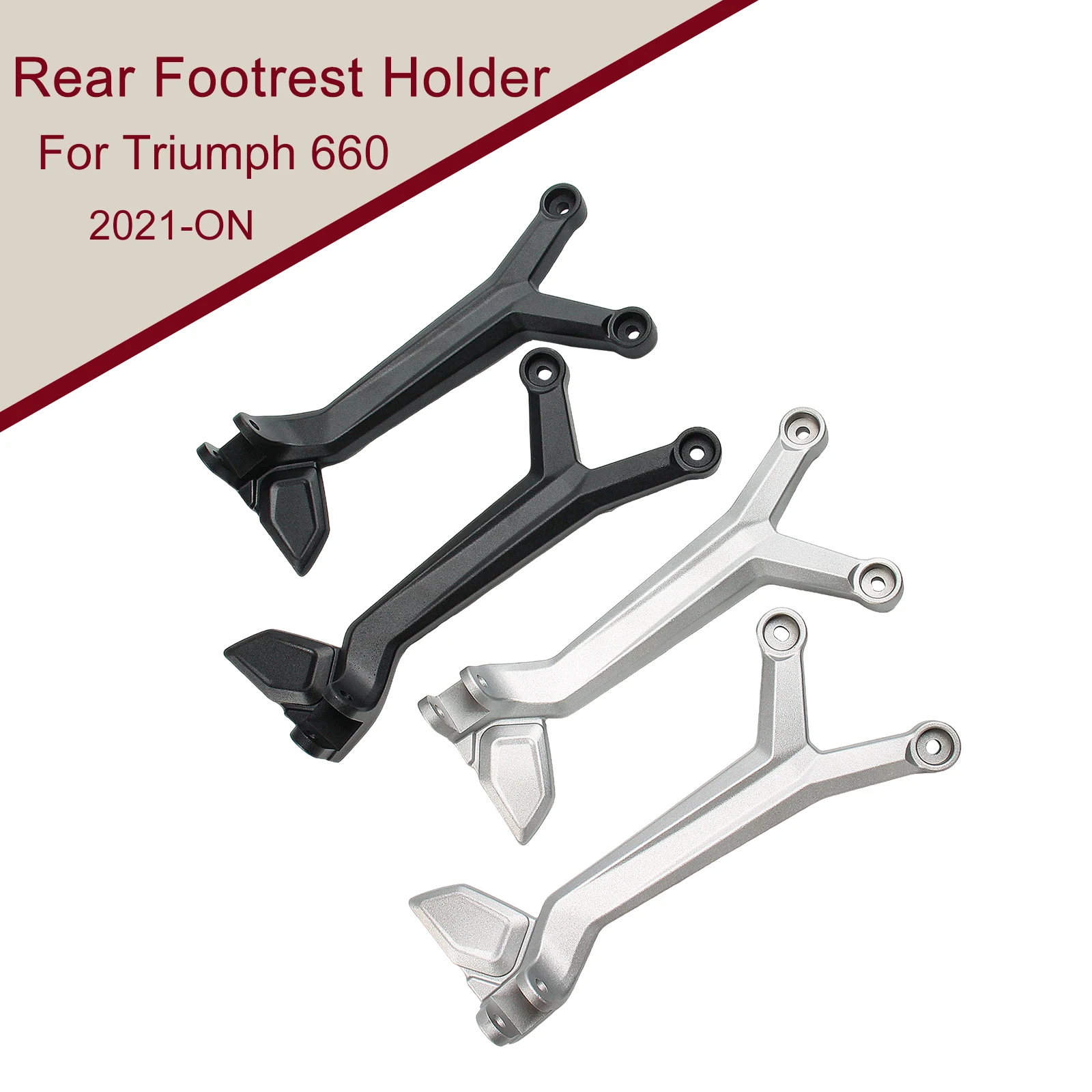 

Motorcycle Rear Footrest Bracket For Triumph Trident 660 2021 2022 2023 2024 Passenger Foot Pedals Holder Footpeg Kit TRIDENT660