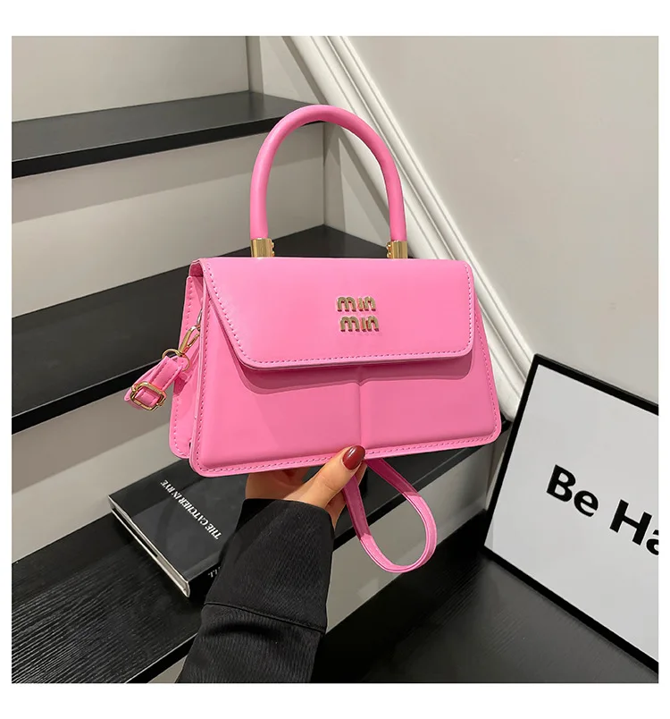 حقيبة مربعة صغيرة جديدة لخريف 2025 للنساء، حقيبة كروس أنيقة بمقبض علوي، محفظة كتف بسيطة للاستخدام اليومي