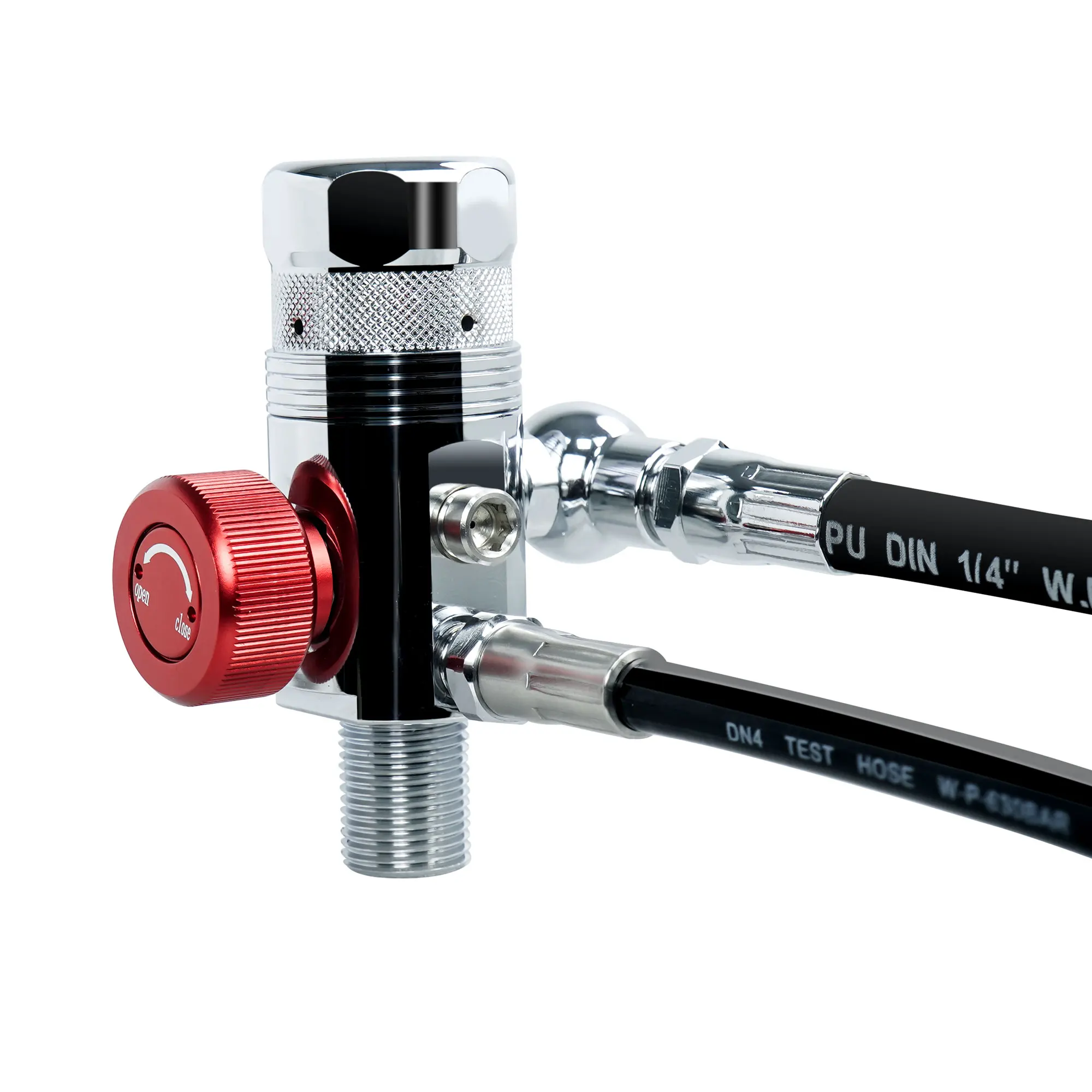 

DEDEPU Scuba Diving First-Stage Regulator, Nickel-plated Brass Breathing Valve, with M10*1 Pressure Gauge