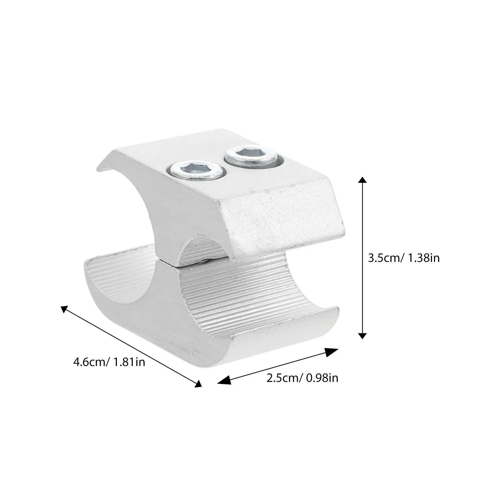 Multi Purpose Wheelchair Pipe Clamp Aluminum Alloy Strong Grip Pipe Fixator Clamp for Walker Cane Holder Reliable Outdoor Indoor