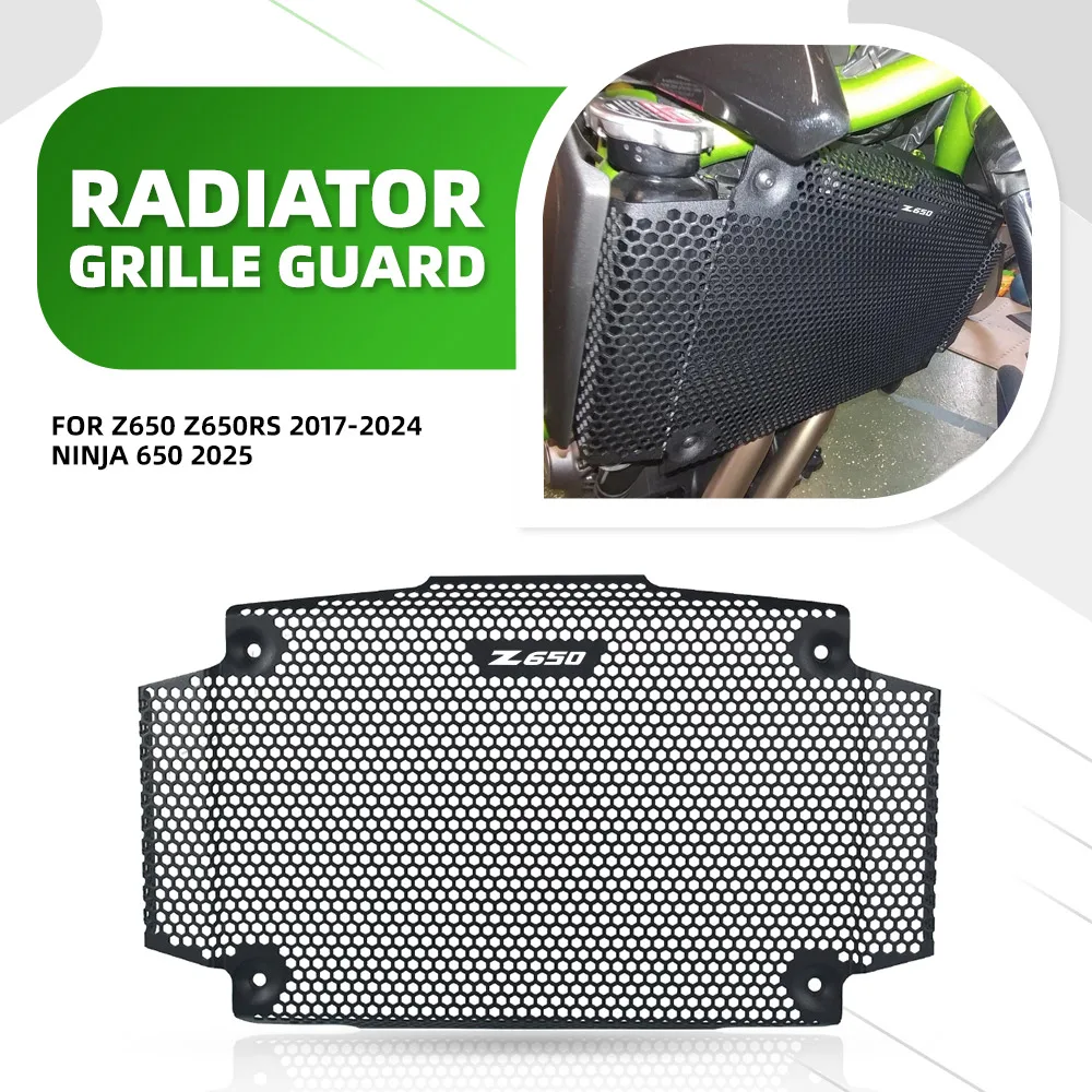 FOR Kawasaki Z650 Z650RS 2017 2018 2019 2020 2021 2022 2023 2024 Ninja 650 2025 Motorcycle Radiator Guard Protector Grille Cover