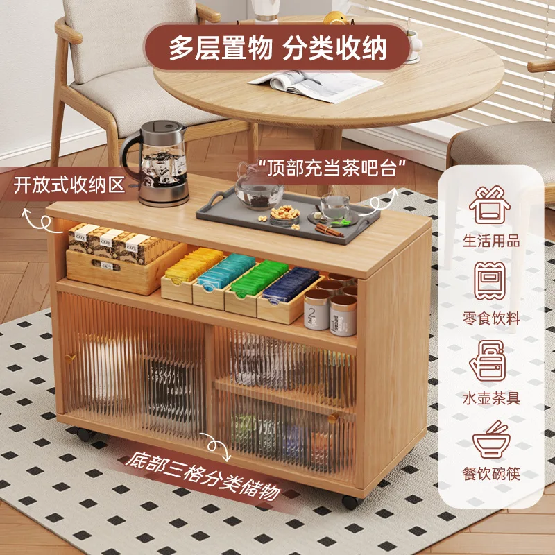 Dining side cabinet against the wall Integrated locker Household kitchen Storage cabinet Dust-proof