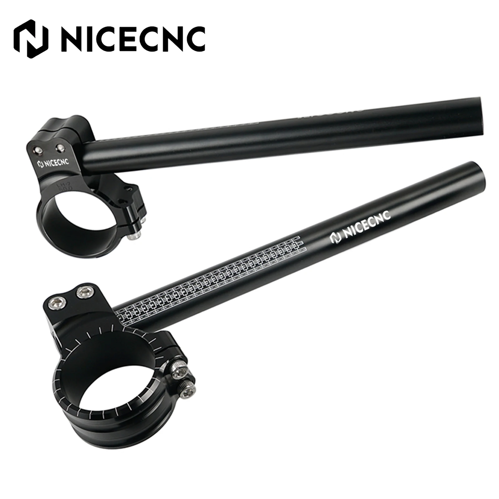 7 Degree 50mm Clip-Ons Handlebars For Suzuki GSXR600 750 1000 Honda CBR1000RR Kawasaki Ninaja ZX-6R ZX-10R Yamaha YZF-R1 YZFR6