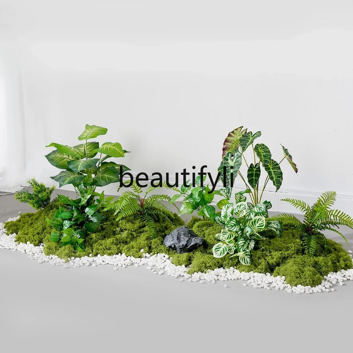 ;XSimulated moss, bionic moss, artificial turf room, courtyard moss and green plants layout and decoration