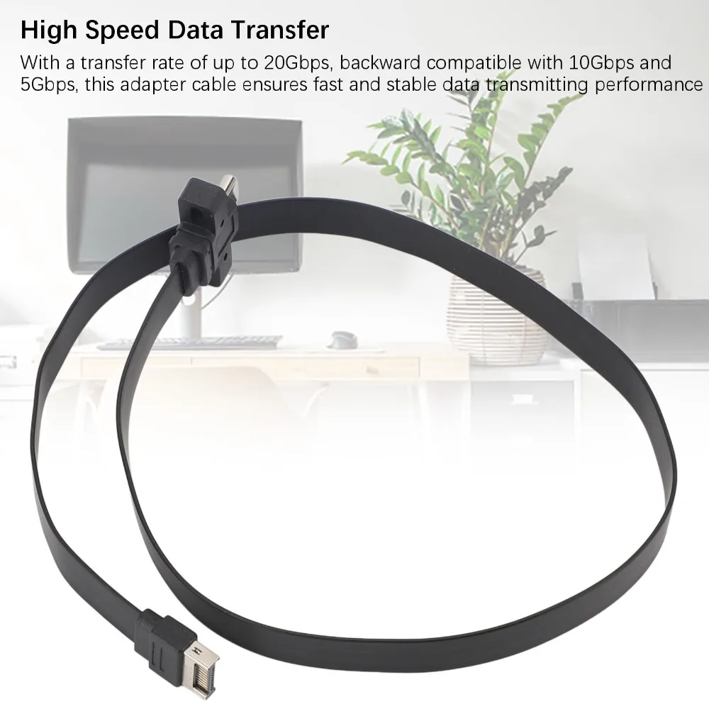 0.5m / 1.64ft Type E to Type C Cable 20Gbps Speed with Screws Data Transfer Converter Motherboard Header Cable