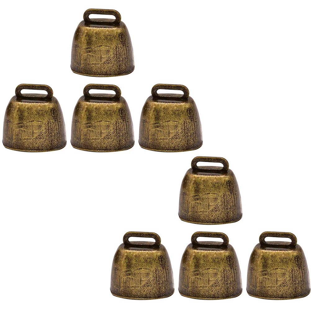 

8 Pcs Cowbell Jewelry Accessories Decorative Cattle Bells Supplies Copper Collar Ornaments