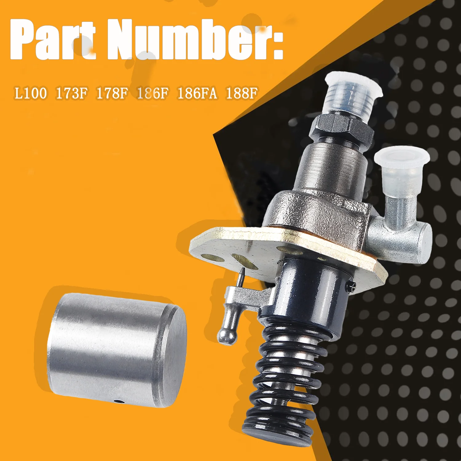 

Yanmar L100 173F 178F 186F/FA 188F, Diesel Injection Pump 714970-51101 Air Cooled Micro Tiller Parts Without Solenoid Valve ﻿