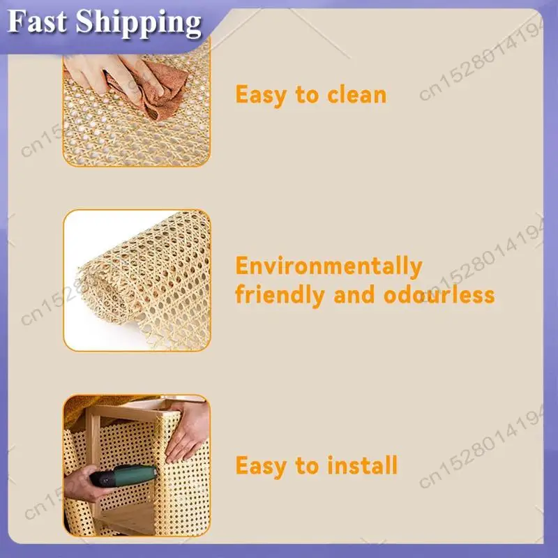 -ABDH 3.3 Ft Long Natural Rattan Webbing Rolls, 16-Inch Wide, Perfect For Chairs, Cabinets, And Home Improvements