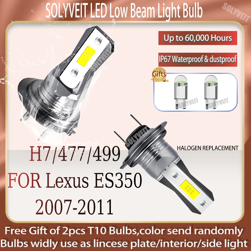 

All-aluminum for reliable high-performance H7 4500LM 6000k white Car LED light Low Beam For Lexus ES350 2007 2008 2009 2010 2011