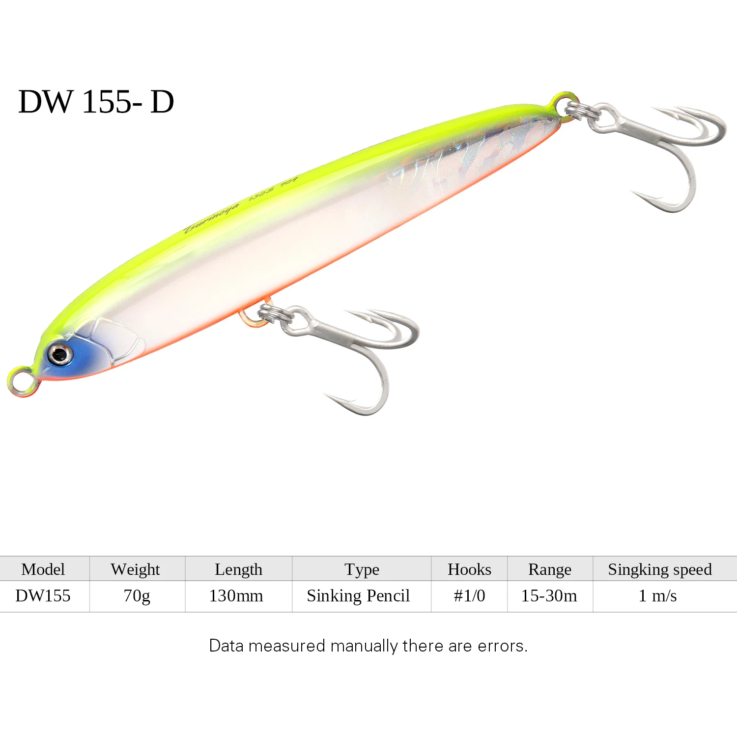 TSURINOYA Sinking Stickbait Potlood 130S Vissen Lokt 130mm 70g Wobbler Kunstmatige Harde Aas voor Zee Tonijn GT boot Vissen Lokken