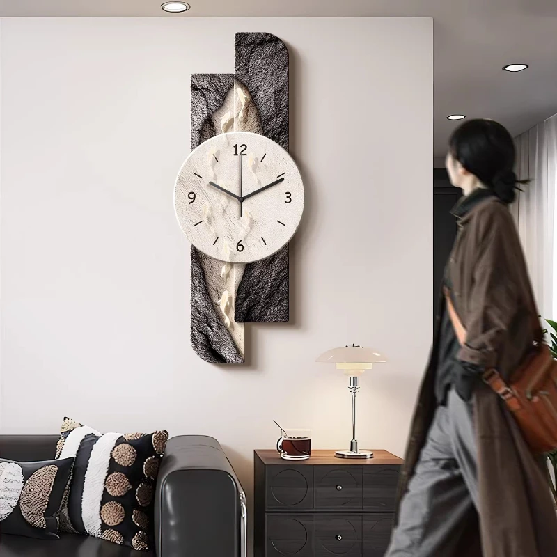 

Round Nordic Wall Watch Korean Modern Fashion Aesthetic Design Wall Watch Vintage Big Size Horloge Murale Ornaments Home Decor