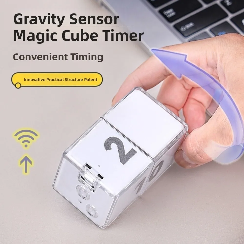 

Time Management Flip Gravity Sensing Timer Self Discipline Silen Kitchen Timer Type-C Charging Efficient Cube Countdown Timer