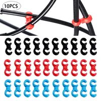 HOT 10PCS S Shaped Bicycle Brake Lines Hose Hook Clips Bike Cross Cable Tidy Ties Holder Guid Hose Buckle Clip Bike Accessories