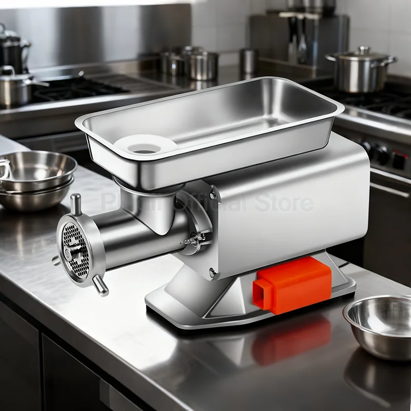 Moedor de carne elétrico comercial 2200W de aço inoxidável resistente 3 em 1 enchedor de salsicha picador de vegetais para cozinha de restaurante