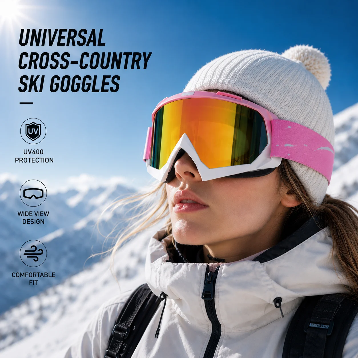 Ski Goggles Motorcycle Goggles Winter Snowboard Skiing Glasses Outdoor Sport Windproof Ski Mask Off Road Goggles Helmet