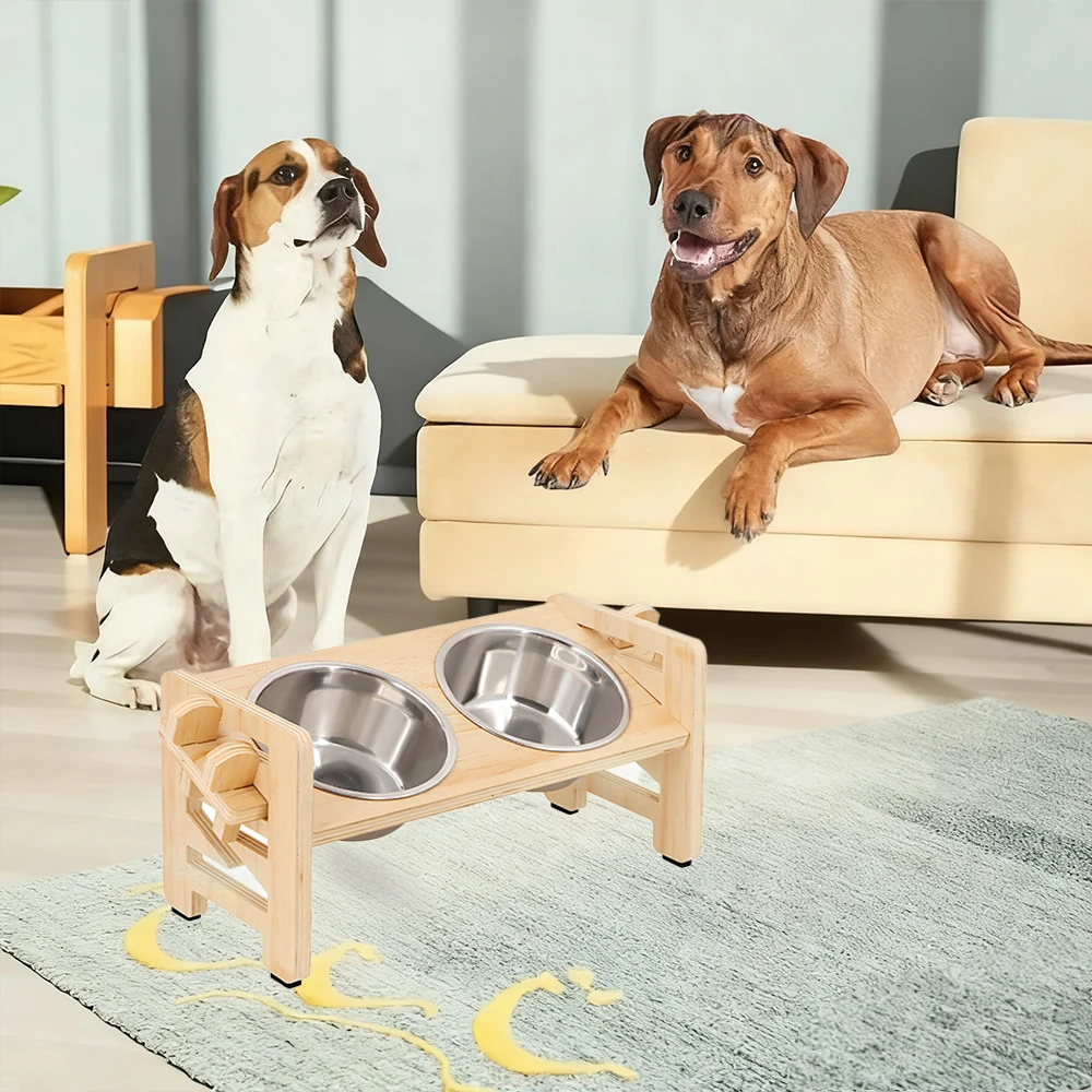 Adjustable Elevated Pet Bowl Stand Anti-Spill Non-Slip For Small Medium Large Cats Dogs Food Water Bowl Holder Easy Clean
