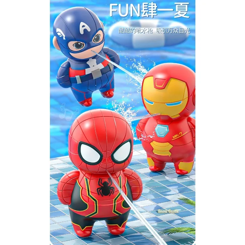 New Marvel Spider-Man Children\'s Water Gun Spider-Man Tricky Beach Toy Cute Baby Shower Hydraulic Pistol Children\'s Toy Gift