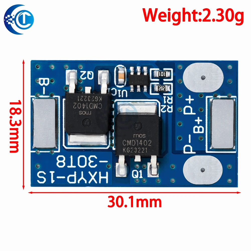 Lifepo4 Battery BMS 1S 3.2V 7A Charging Board Short Circuit Protection PCM Self Recovery With Temperature Protection