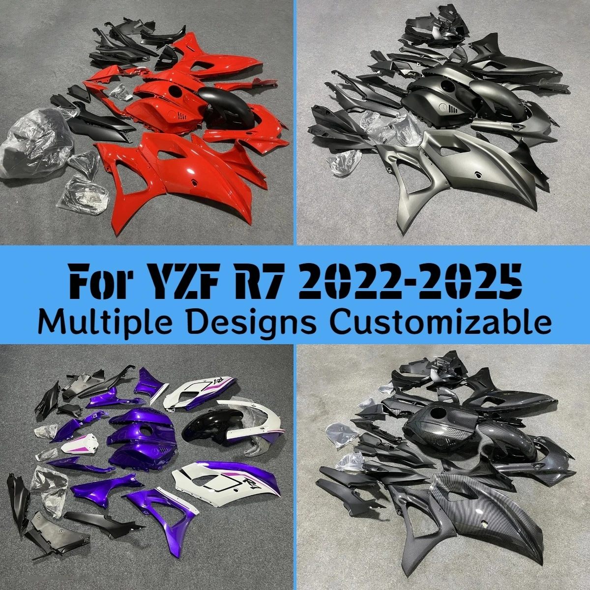 For YAMAHA YZF R7 2022-2025 Fairings Aftermaket YZFR7 22-25 Motorcycle Fairing Kit Injection Prime Cowling