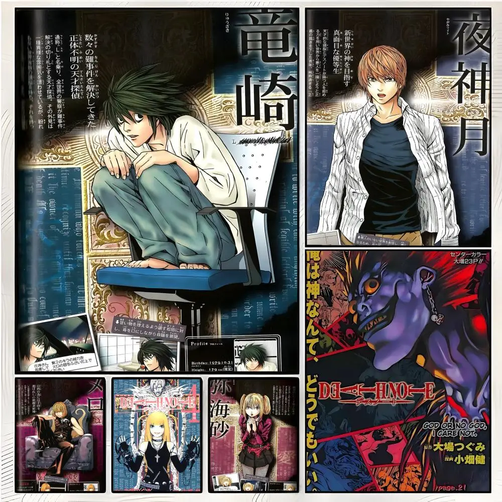Anime Detective D-Death Note L Poster Superior Home Space Pub Indoor Decorative Art & Home Decor