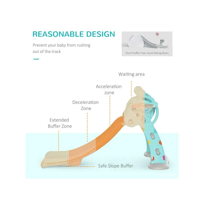 Toddler Small Slide for Kids - Indoor/Outdoor Fun Play Equipment