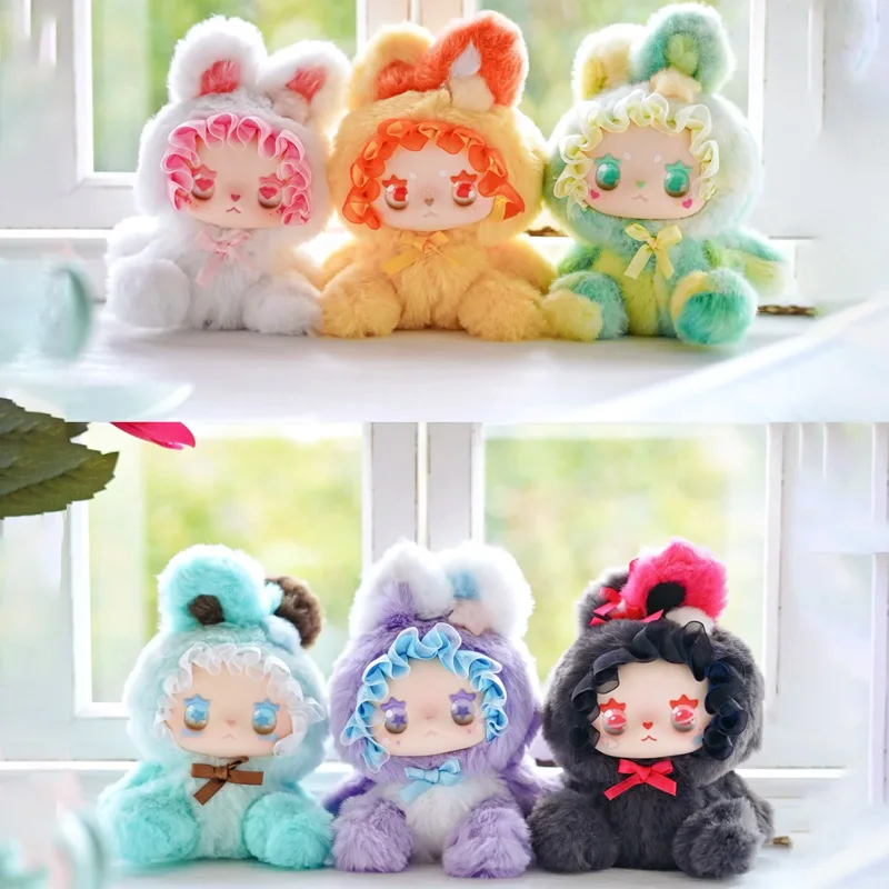 

Новая милая серия Emma Bunny Alliance Ai-Powered, плюшевая глухая коробка, виниловая кукла с лицом, подвеска на рюкзак, модная игрушка, орнамент, декор, подарок