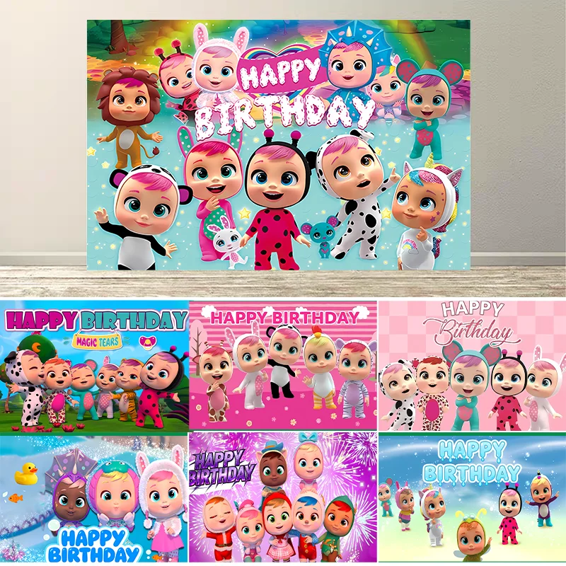 

Dewprint C-Cry Babies фон с днем рождения детский баннер для дня рождения торт украшения стола и реквизит для фотосессии