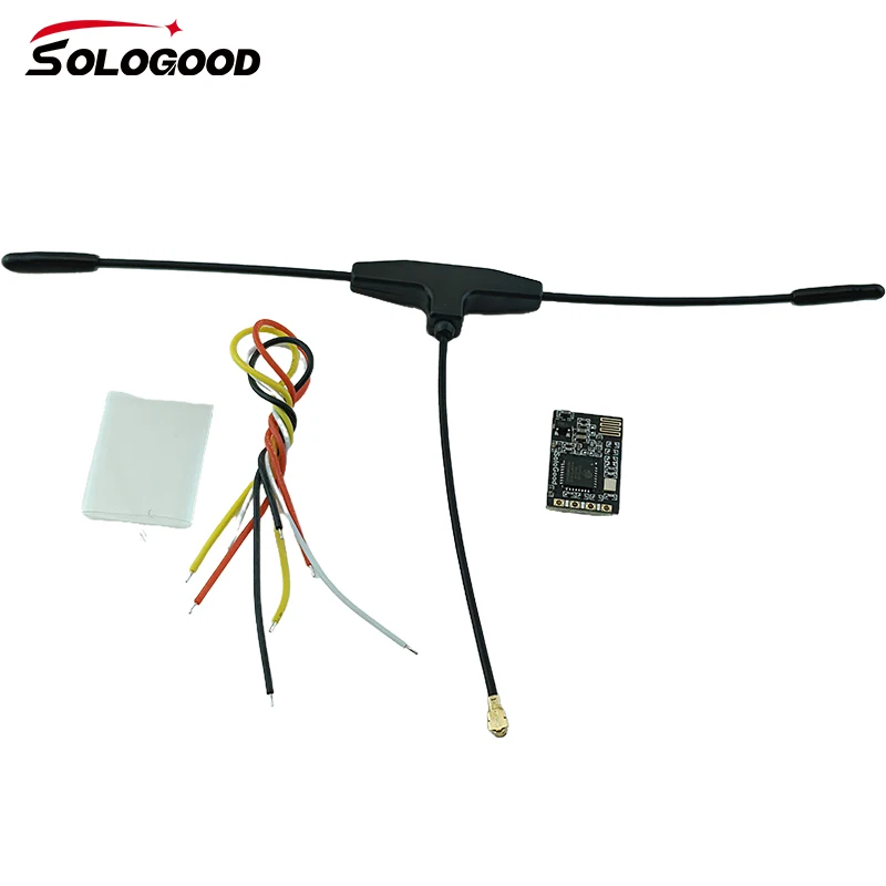 SoloGood Ricevitore ELRS 750 MHz 868 MHz con antenna tipo T MCU ESP8285 50 mW Potenza di telemetria per RC Racing Drone
