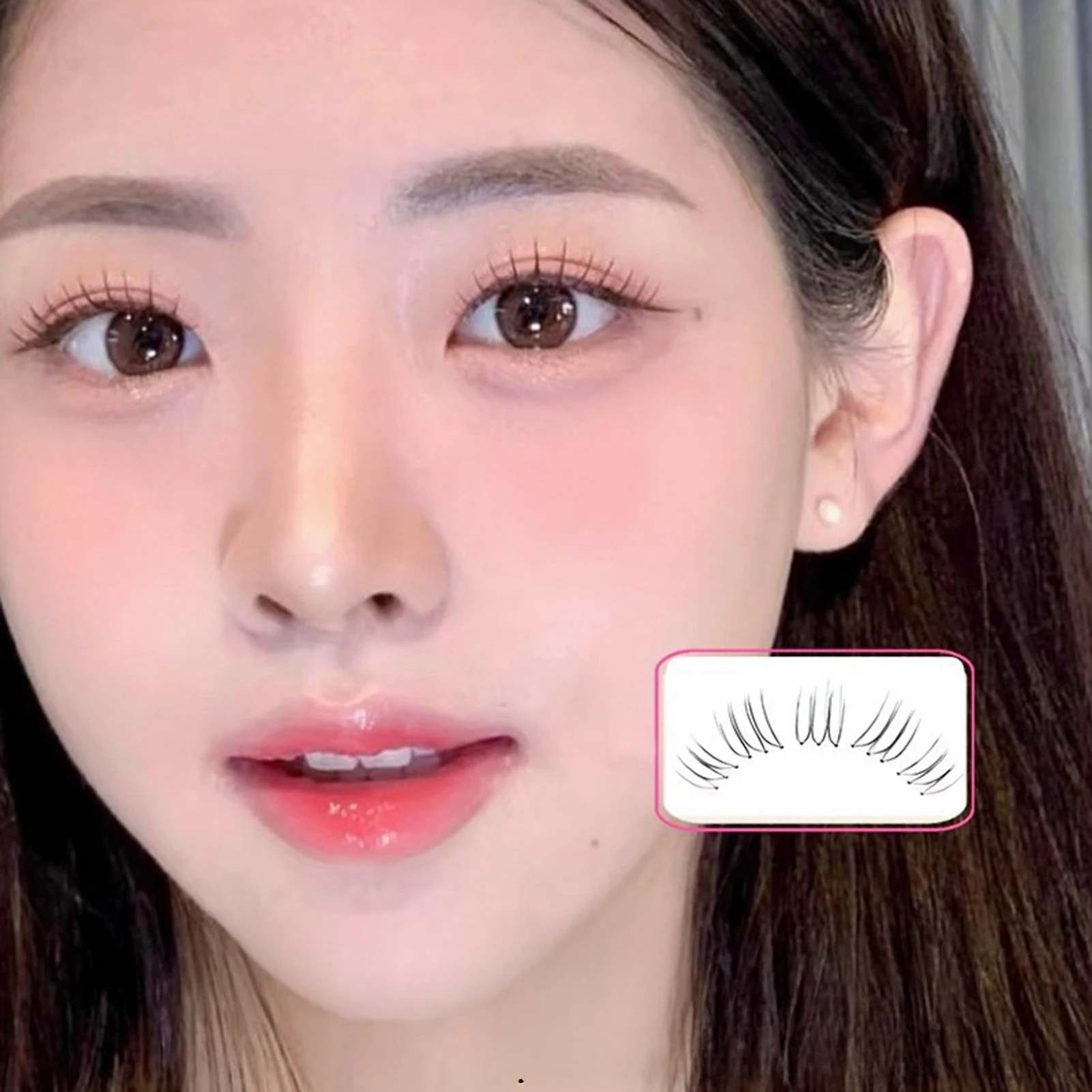 10 Reihen U-Form Idol Falsche Wimpern Transparentes Band Wimpernverlängerung Vergrößern Sie Ihre Augen Natürlich Koreanische Mädchen-Gruppen-Stil-Wimpern