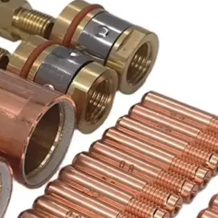 26pcs Copper Alloy For MIG Welding Nozzle Kit Tips Diffuser Adapter For Miller M-25 M-40 For Hobart H Gas For Wel