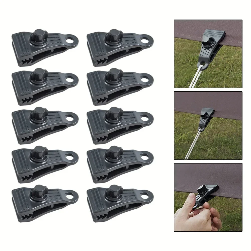 5/10PCS Clip per tenda da esterno Clip di fissaggio antivento regolabile Clip di stoffa per impieghi gravosi fissaggio a tensione ad alta resistenza