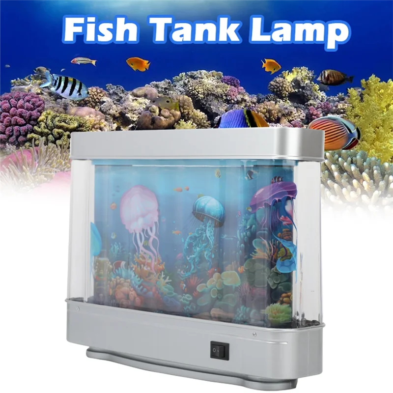 A56X จําลองโคมไฟถังปลา Aquarium ถังตกแต่ง Night Light Virtual Ocean แบบไดนามิก LED โคมไฟตกแต่งห้อง