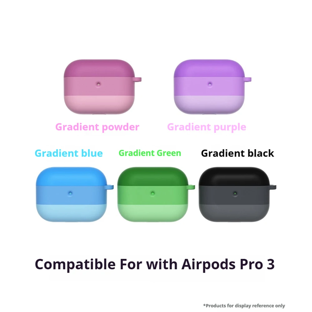 

2025 New Gradual Change Shockproof Silicone Earphone Cases for Airpods Pro 3 Full Cover Apple Wireless Earphone Accessories
