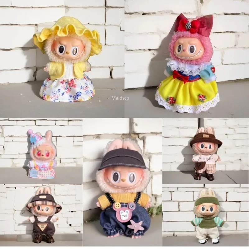 

17cm Mini Plush Doll'S Clothes Accessories for Labubu Fashionable DIY Clothing Accessories