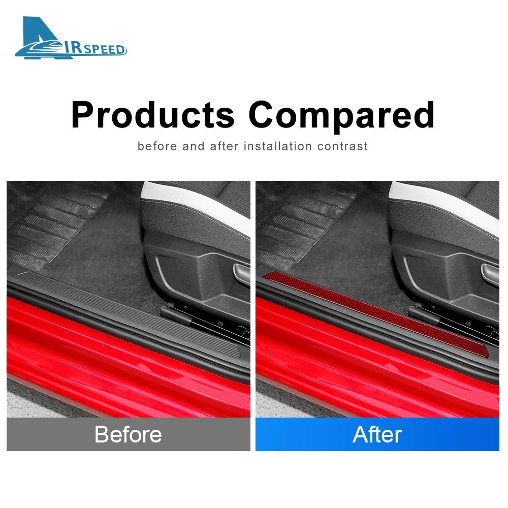 4 шт. для Volkswagen VW Golf 8 MK8 Golf8 CD1 2020 2021 2022 2023 абсолютно новые автомобильные наклейки из натурального углеродного волокна на дверные педали Аксессуары