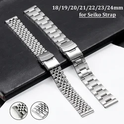 Watch Band for Seiko 5 SKX007 SKX009 SKX013 Strap Solid 316L Stainless Steel Bracelet Oyster Diving Men's Strap 18/20/22/24/26mm