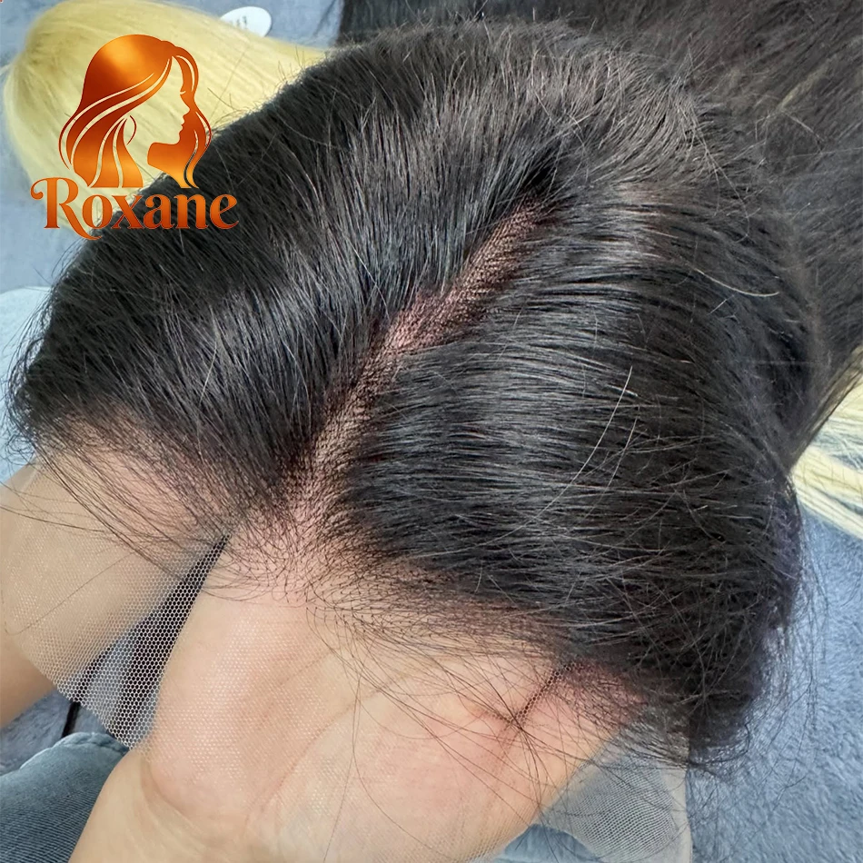 

Накладной парик из натуральных волос Roxane Bone Straight, 40-30 дюймов, с HD-кружевной фронтальной частью 13x6, 220% плотность, предварительно выщипанные волосы, парик с кружевной фронтальной частью 13x4