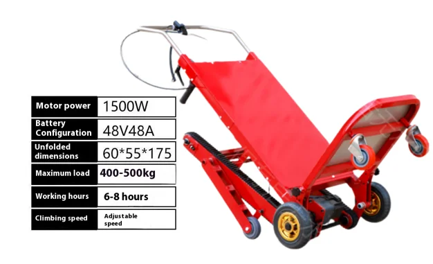 Electric Four-Wheel Stainless Steel Platform Stair Climbing Trolley Truck Cart Customizable OEM Shopping Storage Tools