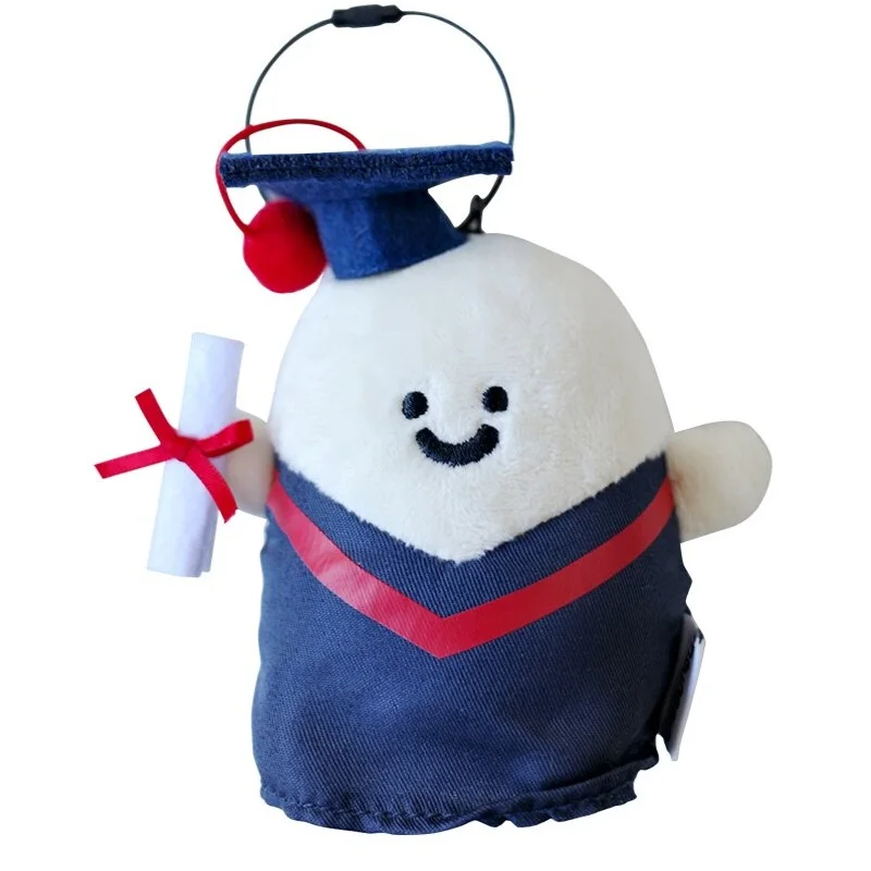 

Lovely Rice Graduation Gown Cute Small Doll Pendant Soft Stuffed Plush Toy Girl Boy Birthday Christmas Gift 1pc