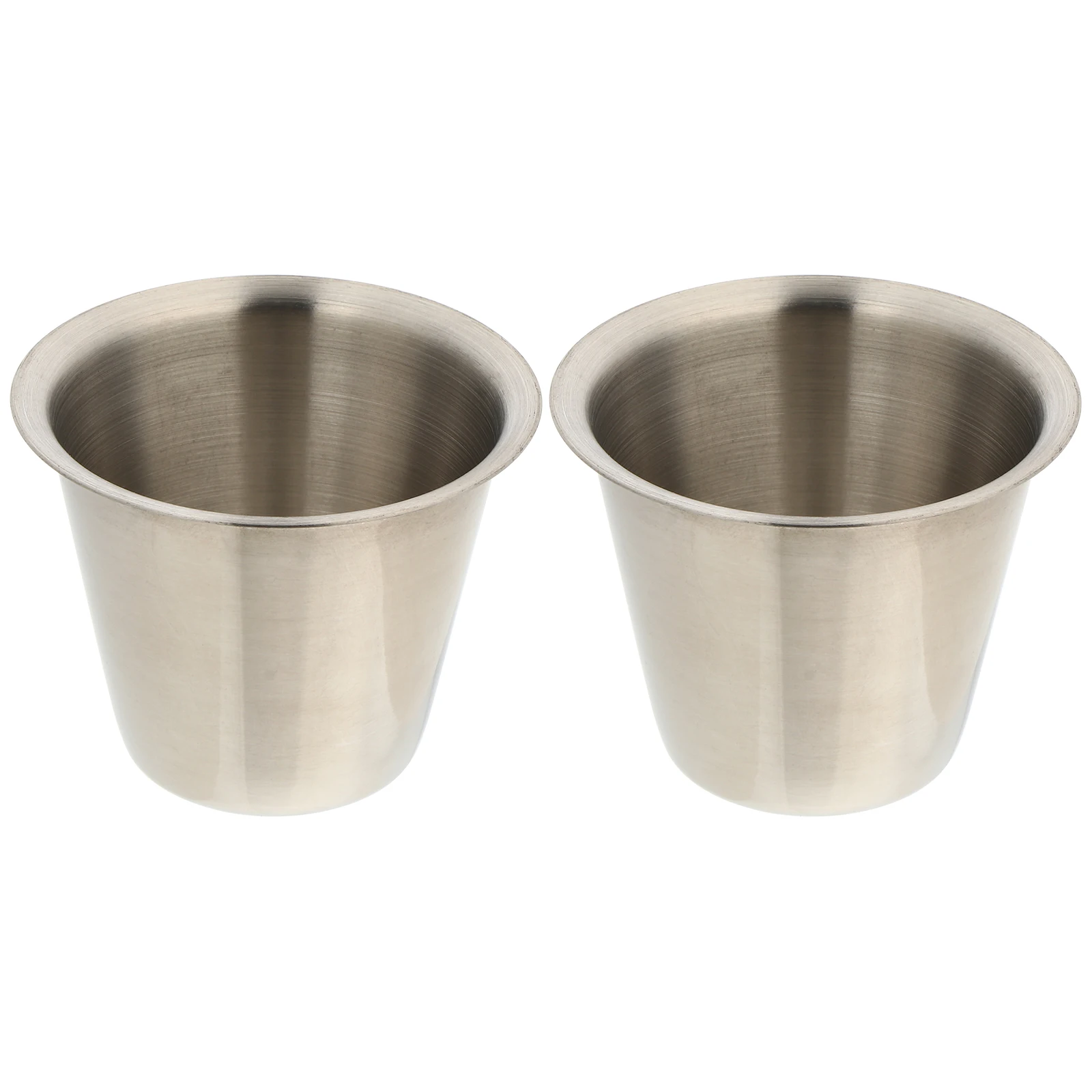 

2Pcs Stainless Steel Condiment Dishes 80ml Random Color Anti Kitchen Tableware Soy Sauce Plates Multipurpose Snack Dishes