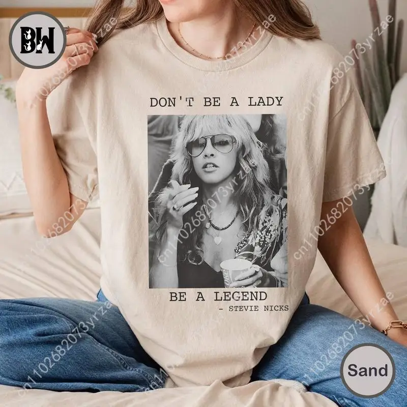 ستيفي نيكس ريترو غسل التي شيرت رجل امرأة عالية الجودة خمر تي شيرت القطن قصير الأكمام موضة تي شيرت لينة تنفس القمم #3