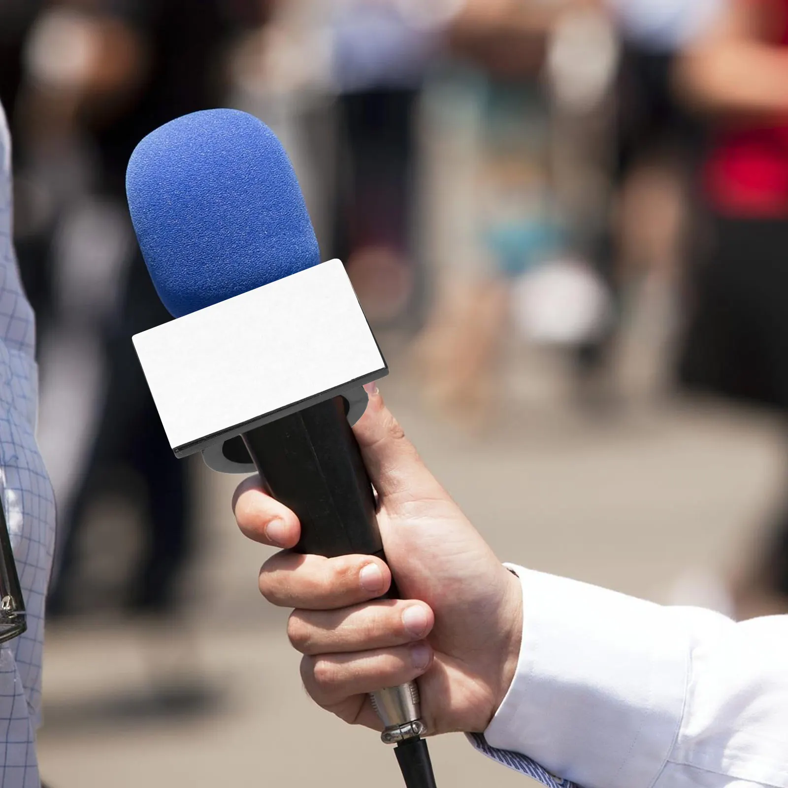 

2 Pcs Microphone Clip Office Holder with Adhesive Wireless Black Accessories Plastic Clips School