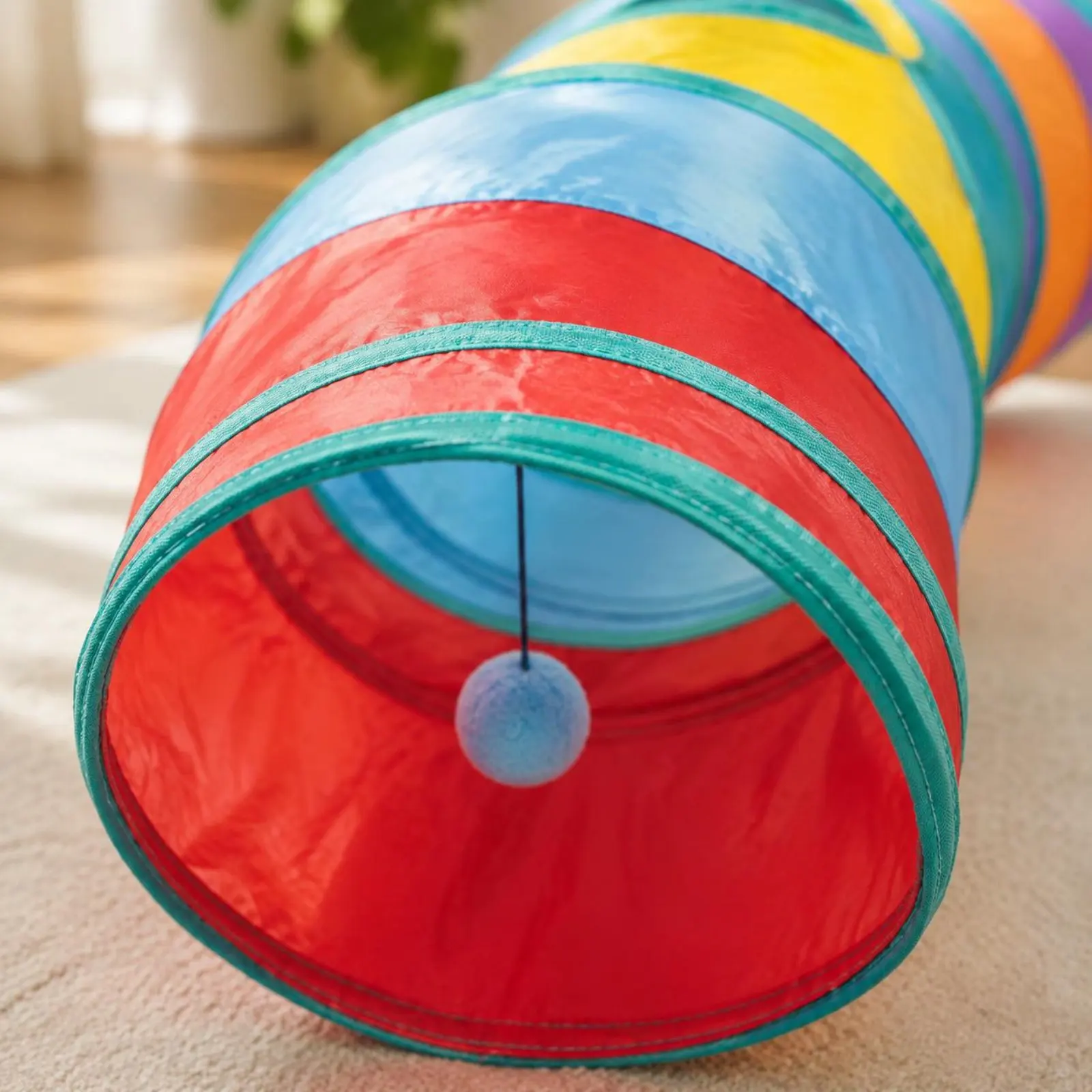 

3-Way Feline Tunnel Portable Interactive Feline Tunnel for Indoor