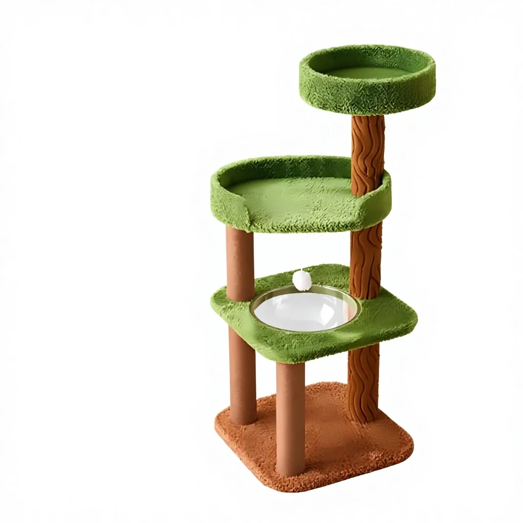

&c Excellent Quality Big Cat Integrated Cat Climbing Frame Nest Anti-Slip Column Space-Saving Wooden Toy Household Minimalist