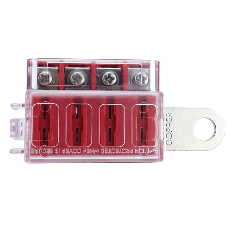 Reliable-Ocean Battery Terminal Block 4-Way Red Battery Fuse For RV Yacht