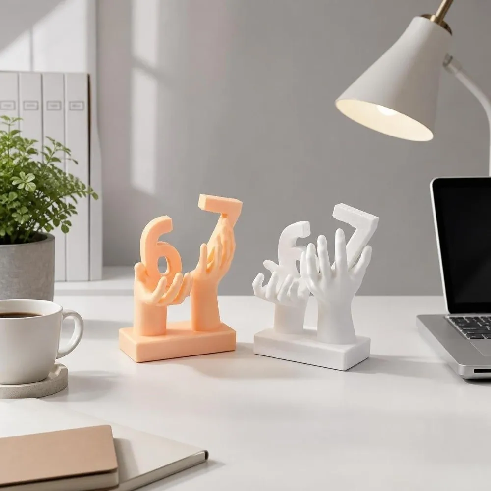 Unique 3D Printed Inspirational Ornaments Figurine Number Encouragement Statue Big Dream Creative Desktop Decor Office Desk